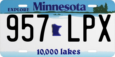 MN license plate 957LPX