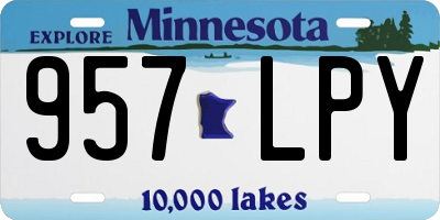 MN license plate 957LPY