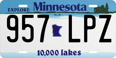 MN license plate 957LPZ