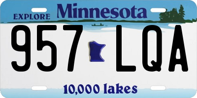 MN license plate 957LQA