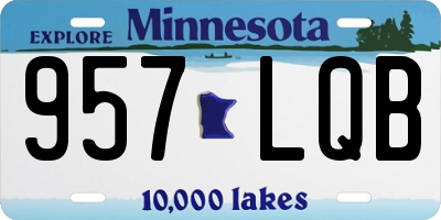 MN license plate 957LQB