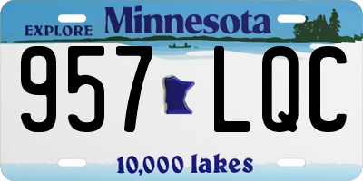 MN license plate 957LQC