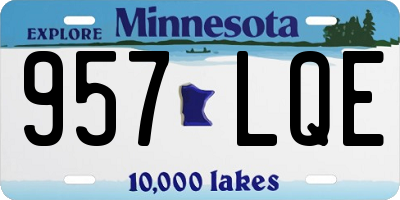 MN license plate 957LQE