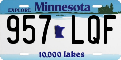 MN license plate 957LQF