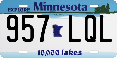 MN license plate 957LQL