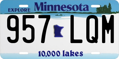 MN license plate 957LQM