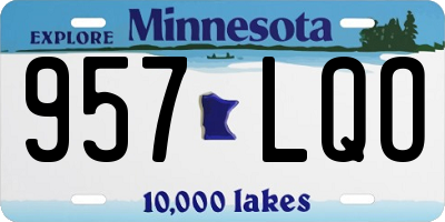 MN license plate 957LQO