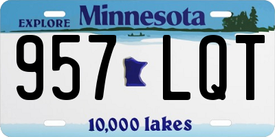 MN license plate 957LQT