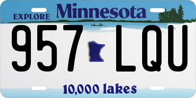 MN license plate 957LQU