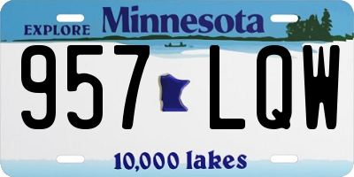 MN license plate 957LQW