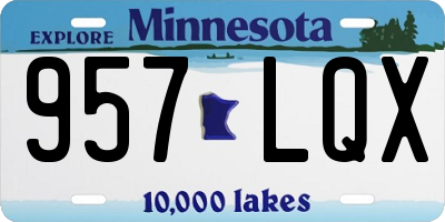 MN license plate 957LQX