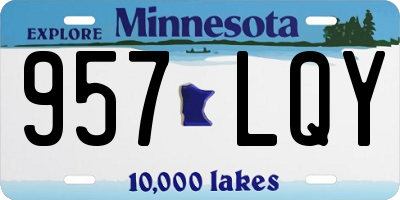 MN license plate 957LQY