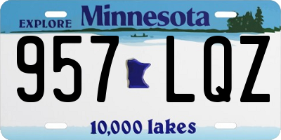 MN license plate 957LQZ