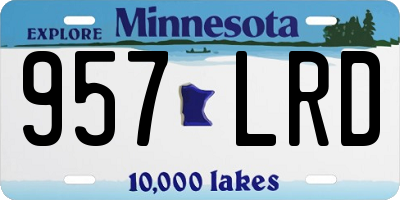 MN license plate 957LRD