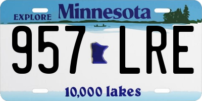 MN license plate 957LRE