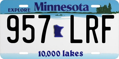 MN license plate 957LRF