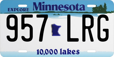 MN license plate 957LRG