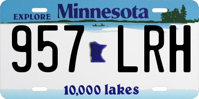 MN license plate 957LRH