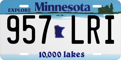 MN license plate 957LRI