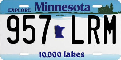 MN license plate 957LRM