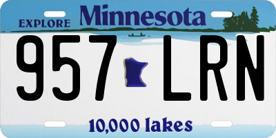MN license plate 957LRN