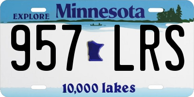 MN license plate 957LRS