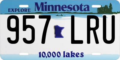 MN license plate 957LRU