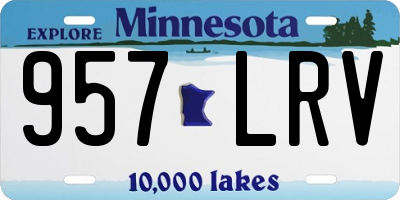 MN license plate 957LRV