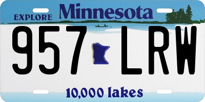 MN license plate 957LRW