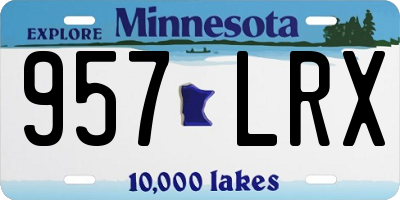 MN license plate 957LRX