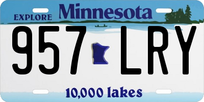 MN license plate 957LRY