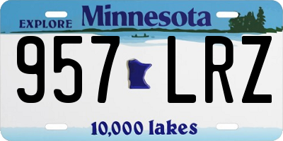 MN license plate 957LRZ