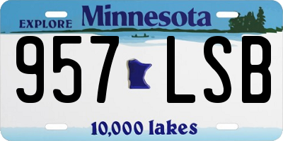 MN license plate 957LSB