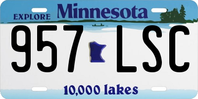 MN license plate 957LSC