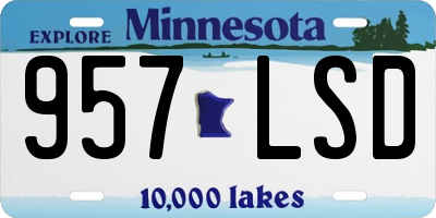 MN license plate 957LSD
