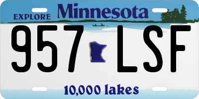 MN license plate 957LSF
