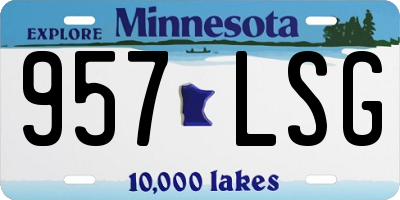 MN license plate 957LSG