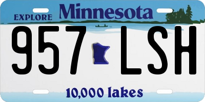 MN license plate 957LSH