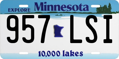 MN license plate 957LSI