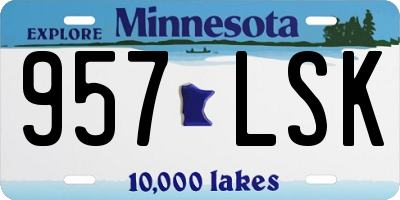 MN license plate 957LSK