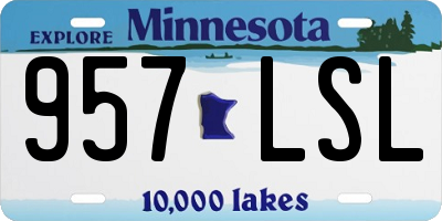 MN license plate 957LSL