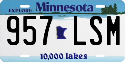 MN license plate 957LSM