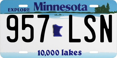 MN license plate 957LSN