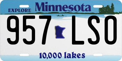 MN license plate 957LSO