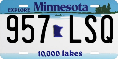 MN license plate 957LSQ