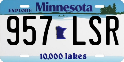 MN license plate 957LSR