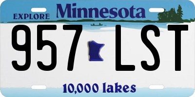 MN license plate 957LST
