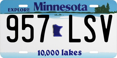 MN license plate 957LSV