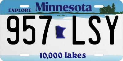 MN license plate 957LSY
