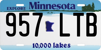 MN license plate 957LTB